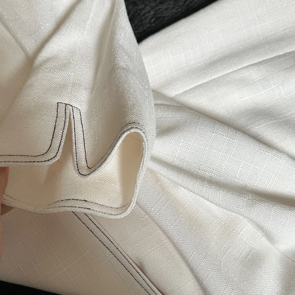 Dior White Short Sleeve Blazer with Shoulder Pads